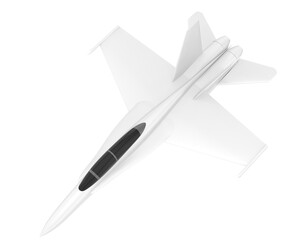 Fighter aircraft isolated on transparent background. 3d rendering - illustration