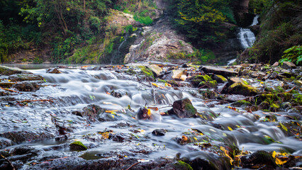 waterfall in autumn