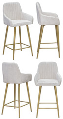 Bar stool. Interior element. Isolated from the background. From different angles