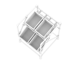 Fruit rack isolated on transparent background. 3d rendering - illustration