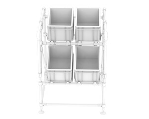 Fruit rack isolated on transparent background. 3d rendering - illustration