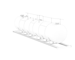 Fuel storage tank isolated on transparent background. 3d rendering - illustration