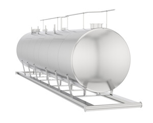 Fuel storage tank isolated on transparent background. 3d rendering - illustration
