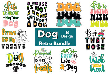 Dog Retro Design Bundle