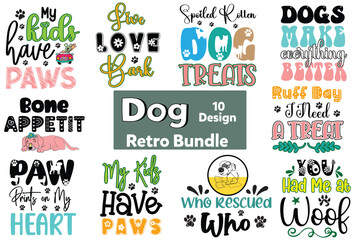 Dog Retro Design Bundle