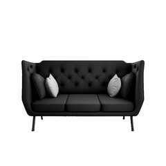 minimalist modern sofa on transparent background ,generative ai