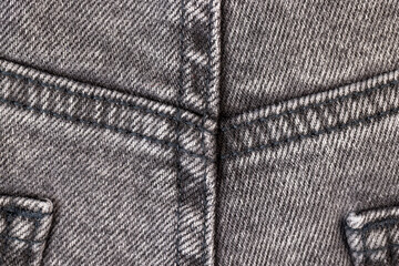 close-up of pure gray denim, close-up of jeans pants