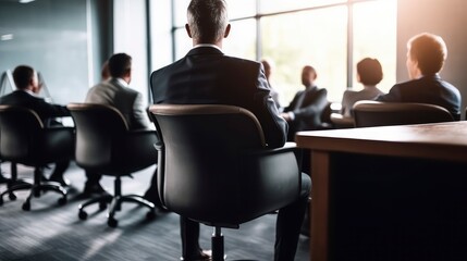 Professional businessmen during a business meeting