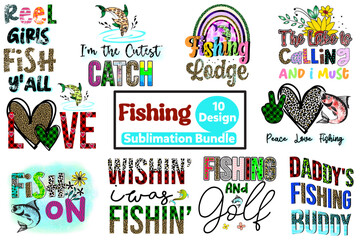 Fishing Sublimation Design 