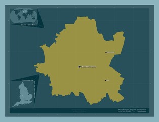 Wolverhampton, England - Great Britain. Solid. Labelled points of cities