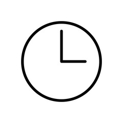 clock outline vector icon. clock stock vector icon for web, mobile app and ui design