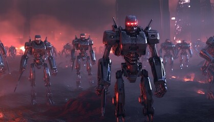 Gunfight Showdown: Human vs Robot War. 