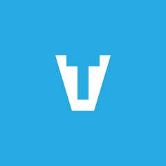 TV - monogram, logotype. VT - Vector design element or icon. T and V - initials or logo.