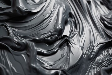  a black and white photo of a liquid swirl pattern on a surface.  generative ai