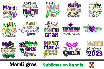 Mardi Gras Sublimation Design