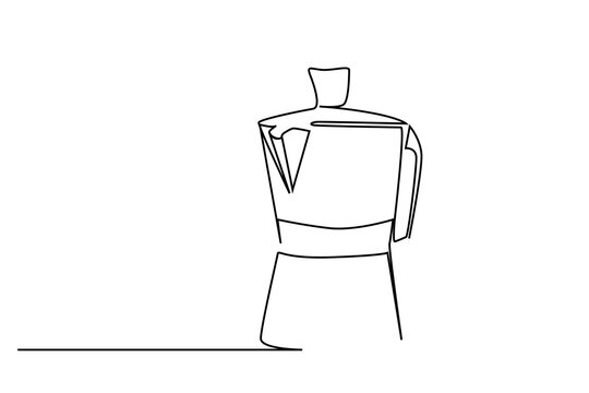 recommend clip art: modern tea coffee maker beverage line art
