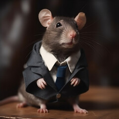 Rat in a bussines suite