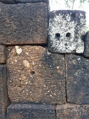 detail of a wall and hole