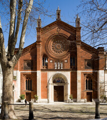 Milano. Facciata della Chiesa Parrocchiale di San Marco
