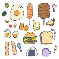 Breakfast and yummy food