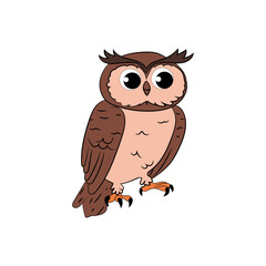 Vector wise owl illustration.