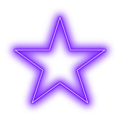 Neon Purple Star Geometry Shape Outline Stroke