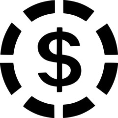 black round money transportation icon, simple arrow fiscal usd dollar mark sale flat design vector pictogram, infographic interface elements for app logo web button ui ux isolate on white background