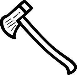 black individual ax line icon, simple cut tool flat design pictogram, infographic vector for app logo web button ui ux interface elements isolate on white background