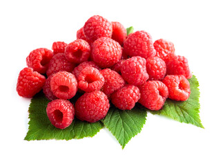 Raspberries isolated on a white background.