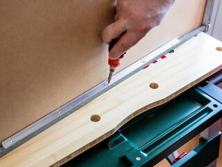 repairing and reinforcing of bottom of furniture box with aluminum corner indoor