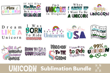 Unicorn Sublimation Design