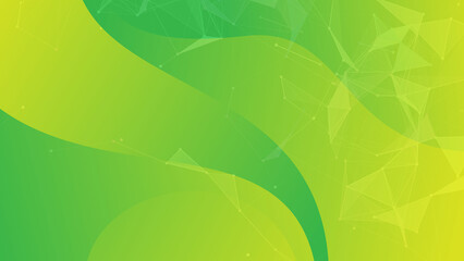 Fototapeta na wymiar Green wave abstract digital and print background with Lines and technology shapes technology background and has white space to write. Digital web banner and social media background.