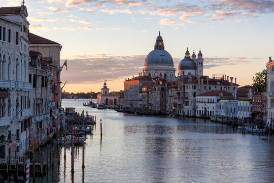 Venezia. Veduta aerea del Canal Grande verso La Salute