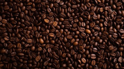 Fototapeta premium coffee beans background, close up coffee beans, generative ai