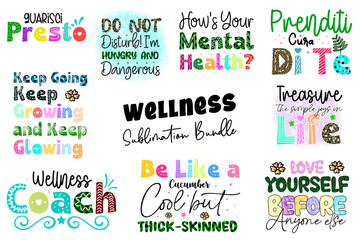 Wellness Svg Design Bundle