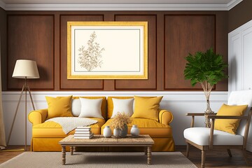 Living room - Mustard and wood