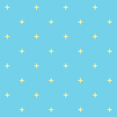 A cute blue and yellow pastel seamless pattern of the star with a background in Beach Concept Summer Theme, illustration
