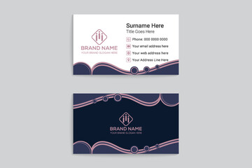 Company business card design and black color
