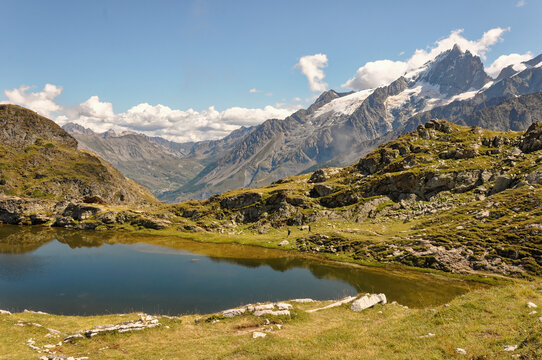 Trekking in the French Alps, Plateau d'Emparis, Le Chazelet, France