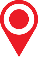 Location Pins Sign. Pointer Navigation Symbol. Flag Mark, Place Location Pictogram. Thumbtack Sign. GPS Tag. Marker Point on Map. Vector Illustration.