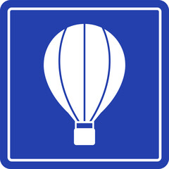 Fototapeta premium air balloon icon. Isolated Vector Illustration.