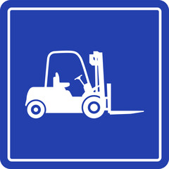 Forklift icon. Isolated Vector Illustration.