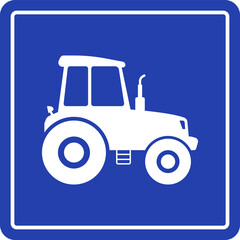 tractor icon. Isolated Vector Illustration.