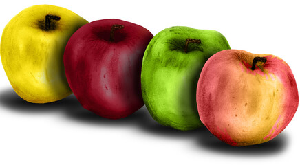 Four Apples in a row