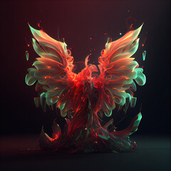 abstract surreal wings,  Dynamic futuristic background AI generated