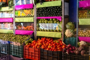 View of a lot of products in market