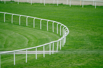 hippodrome paddock anchors and green freshly mown lawns