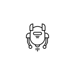 Cute Robot Icon, simple modern icon