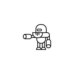 Cute Robot Icon, simple modern icon