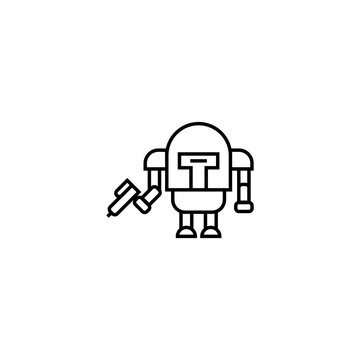 Cute Robot Icon, simple modern icon